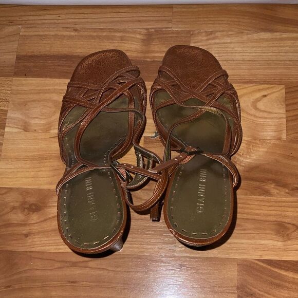 Gianni Bini Bronze Strappy Heels - Picture 4 of 5